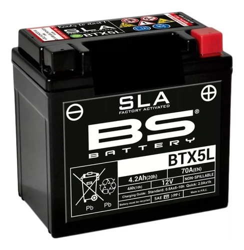 Bateria Para Moto Bs Battery Btx5l Agm