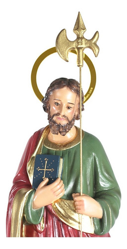 Linda Imagem Escultura São Judas Tadeu 30cm Durata Cor Vermelho