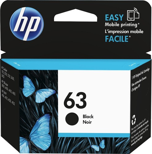 Hp 63 Estándar De La Capacidad Cartucho De Tinta Negra