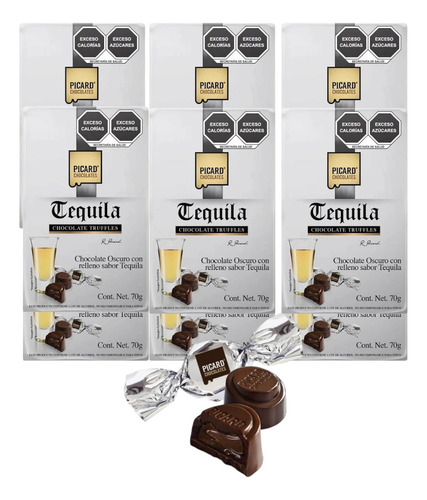 Chocolate Relleno Tequila 11 Pz De 70 G C/u Picard Truffle