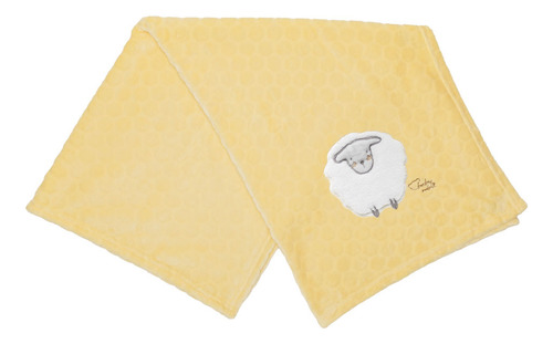 Frazada De Tejido Flannel Extra Suave Con Diseño Bordado
