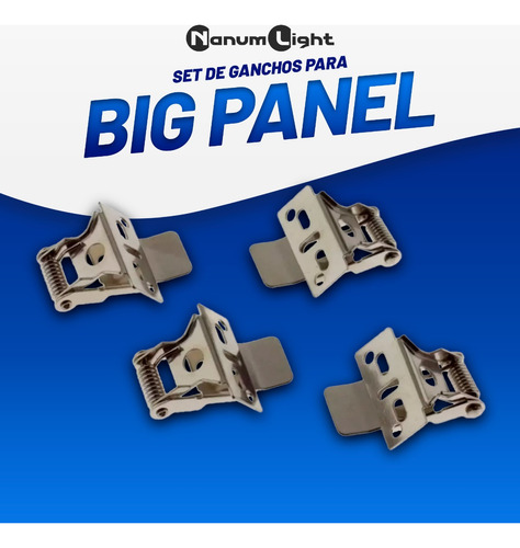 Set De 4 Gancho Para Empotrar Big Panel Led En Drywall 60×60