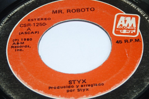 Jch- Styx Mr. Roboto Rock 45 Rpm