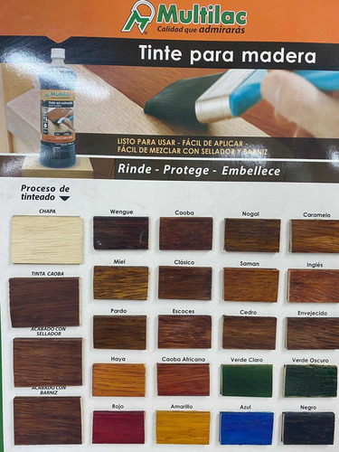 Tinta Para Madera Marca Multilac Presentación 1litro