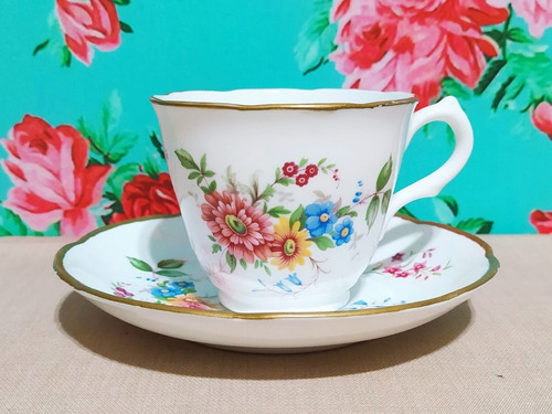 Taza Para Té De Porcelana Inglesa Royal Grafton