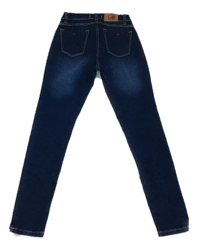 Jeans Tipo Skiny, Liso Con Bolsas
