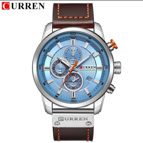 Relógio Masculino Curren Couro Oferta Funcional C.114