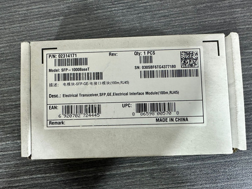 Módulo Transceptor De Cobre Compatible Con Hw Sfp-1000baset,