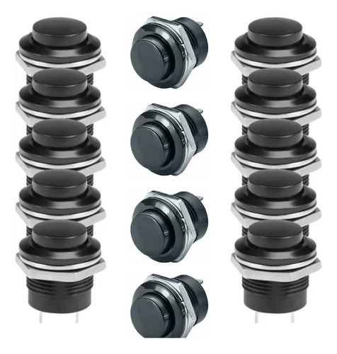 Kit 50 Chave Push Button Start R13-507 Preto