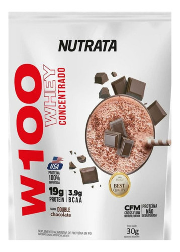 Suplemento Whey W100 Whey Concentrado Dose Único 30g Nutrata