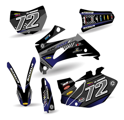 Kit De Calcomanías Para Yamaha Wr F 250 450 Del 2006 A 2009