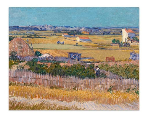 Cuadro Canvas Fine Art La Cosecha Van Gogh 73x92 M Y C