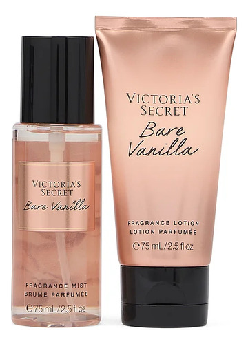 Conjunto de creme de baunilha e loção corporal Victoria's Secret Bare 75 mL