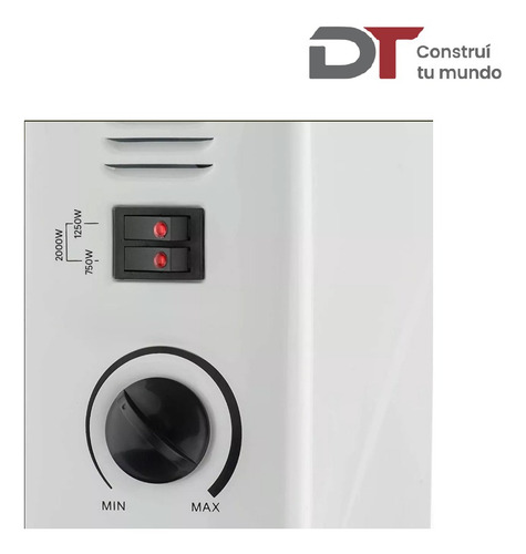 Estufa Convector Electrica Punktal Con Turbo 3 Niveles