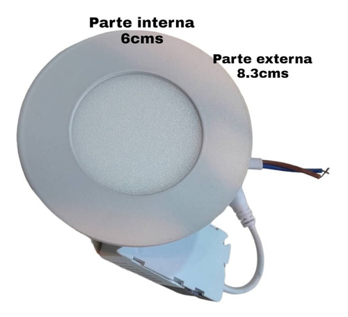 Panel Led Circular De 3w Empotrable