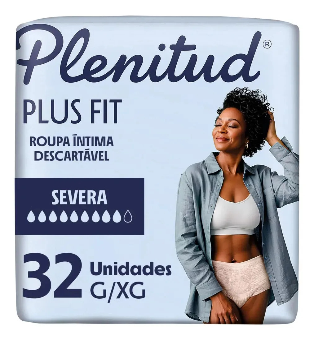 Plenitud Plus Fit Roupa Íntima para Mulheres Livre de Vazamentos G/XG - 32un