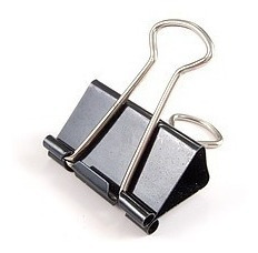 Aprieta Papel Binder Clip Manitos 19mm Caja X12 Doble Clips