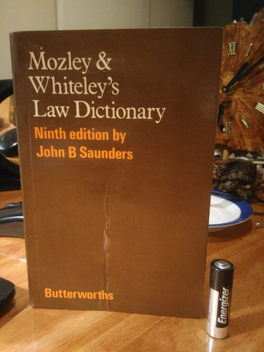 Law Dictionary   Mozley & Whiteley  Muy Buen Estado   -vv