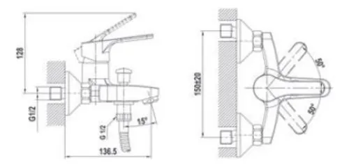 Griferia De Baño Teka Inca Pro Con Baño/ducha Inox