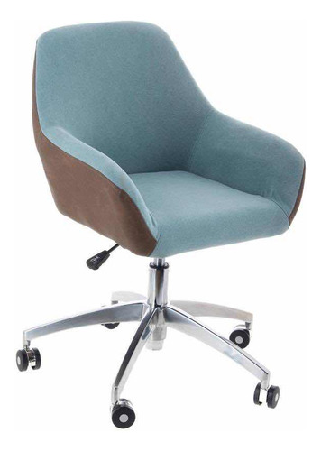 Sillón Ejecutiva Helen Café/celeste Just Home Collection