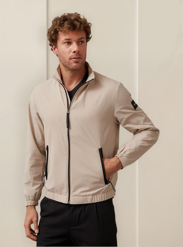 Chaqueta Recycled Crinkle Beige Calvin Klein