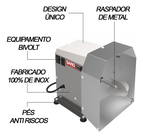 Rallador de coco eléctrico Rc Bivolt 50/60 Hz