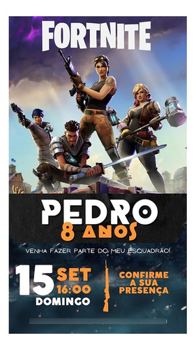 Convite Digital Escolha O Seu Envio Imediato Fortnite