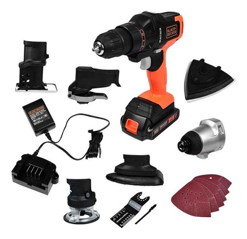 Taladro Inalámbrico 20v Max* Matrix Con 6 Cabezales Interca