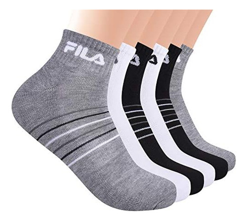 Calcetines De Medio Cojín A Rayas Fila Para Hombre, Multicol