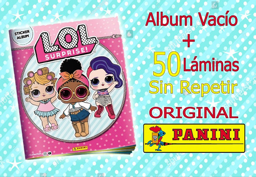 Lol Surprise Panini Album + 50 Laminas