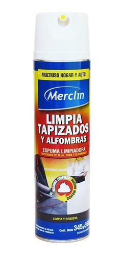 Limpiador Aerosol Tapizados Alfombras Espuma Merclin 360g 