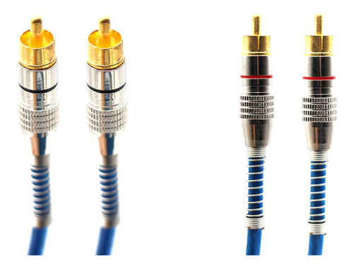 Cabo Rca 5 Metros Dupla Blindagem Cobre 5m Blindado 5mm