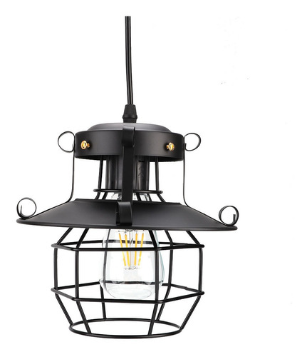 Lámpara De Techo Led Vintage Industrial Iron Art Cage E27