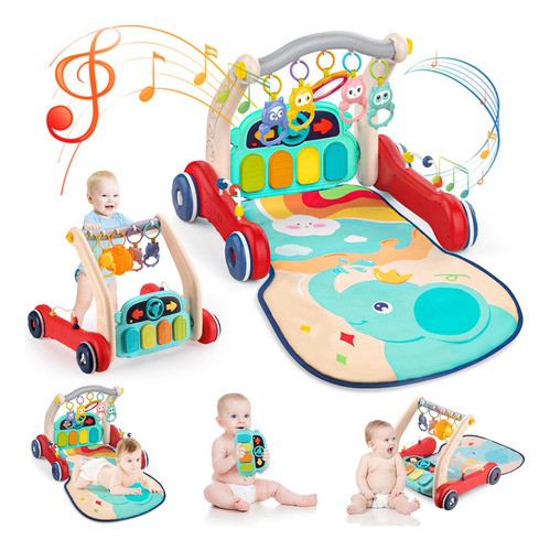 Colchoneta De Juego Para Bebés Pakoo Baby Gym Con Andador Y