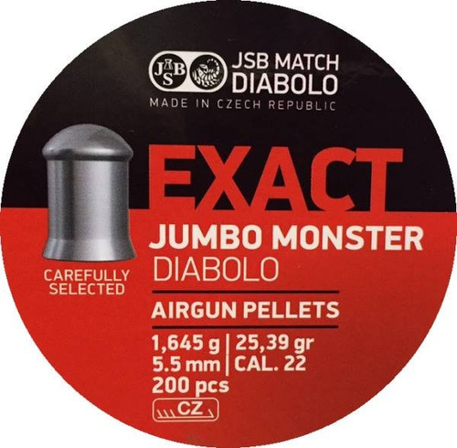 Balines Jsb Exact Jumbo Monster 5,5mm 1.645g 25.39gr X 200