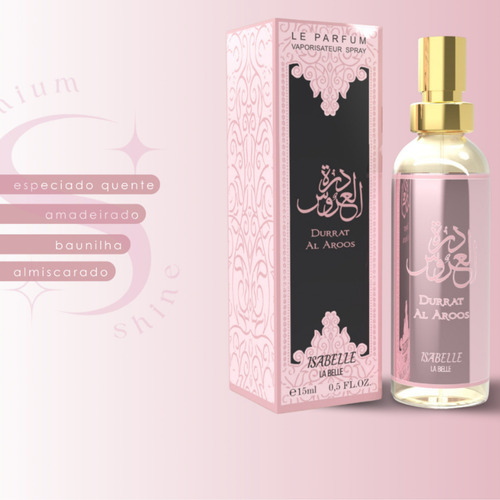 Perfume De Bolso Árabe Al Durrat Aroos 15ml Isabelle La Belle