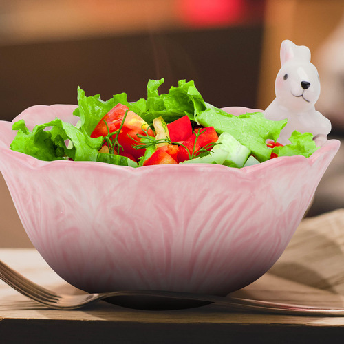 Cuenco De Cerámica Para Comer Conejos, Adorable Cuenco Infan