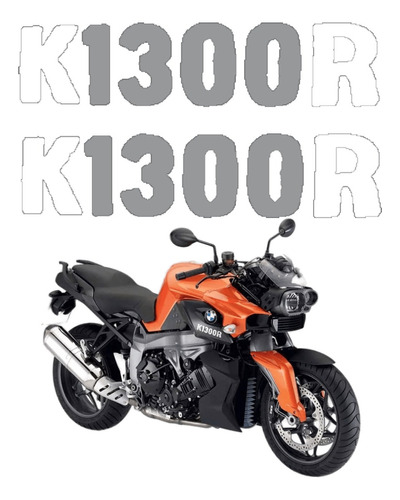 Par Adesivo Emblema Compatível Com K1300r Laranja Bwk1300r02