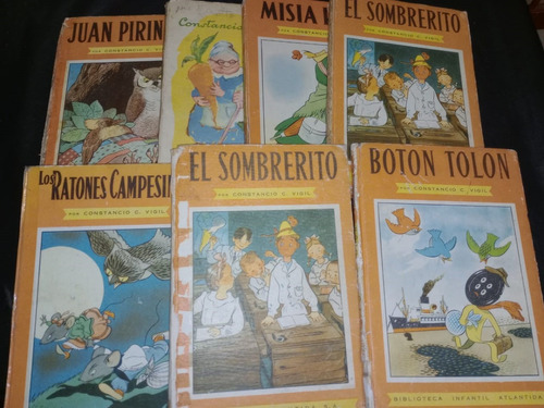 7 Ejemplares Biblioteca Infantil Atlántida Constancio Vigil