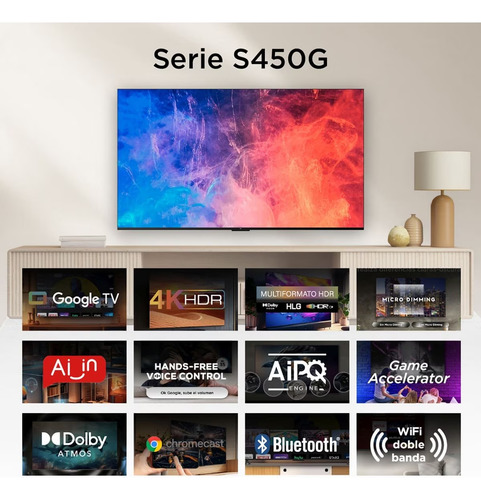 Pantalla Tcl Smart Tv 85 Pulgadas Hdr S4 Google Hdr 85s450g (Reacondicionado)