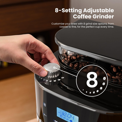 Cafetera De Goteo Digital De 10 Tazas De Kismile Con Matiner