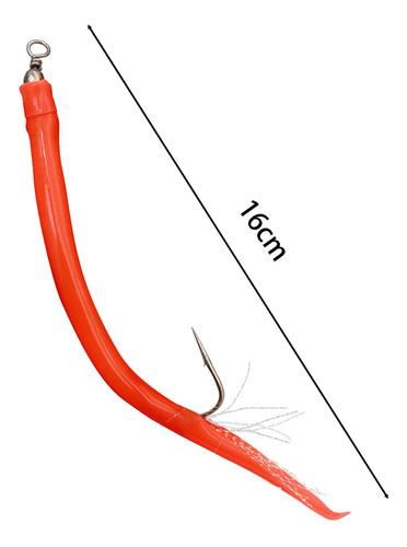 3 Anzuelo De Pesca, Señuelo De Pesca Suave, Cebo Rojo