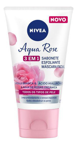 Sabonete Gel Facial Aqua Rose 3 Em 1 Nivea 150ml