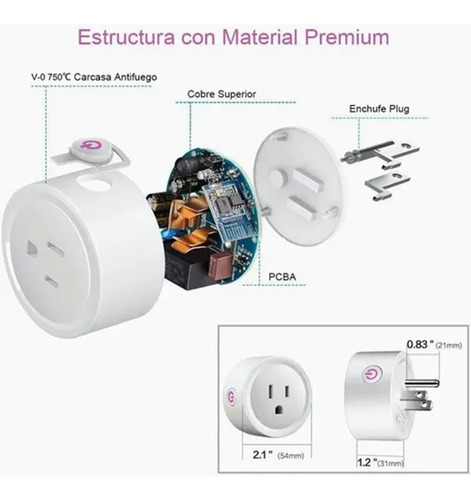 Imagen 8 de 9 de Enchufe Inteligente Wifi Control De Voz Alexa Google Home
