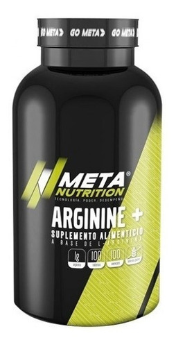 Arginina Meta Nutrition Arginine+ Contenido 100 Tabletas Sabor Sin sabor