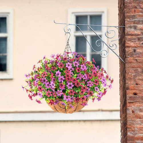 Flores Artificiales Inqcmy Con Cesta Colgante Para Decoració