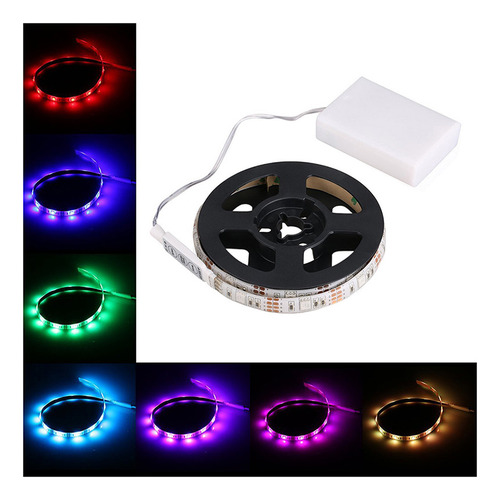 Tira De Luz Led Rgb Flexible Resistente Al Agua, Ip65, 15 Le