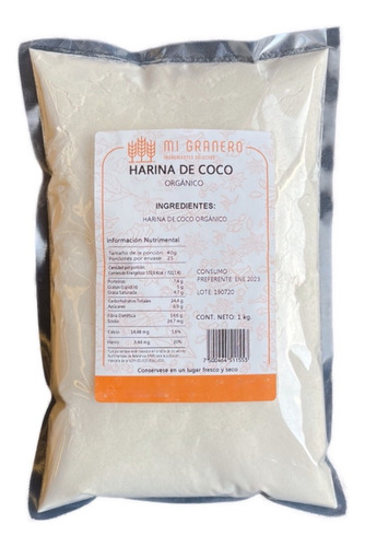 Harina De Coco Orgánica 10 Kilos Keto Premium