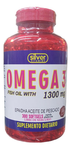 Omega 3 Silver X300 Perlas  De 1300mg Am - L a $624