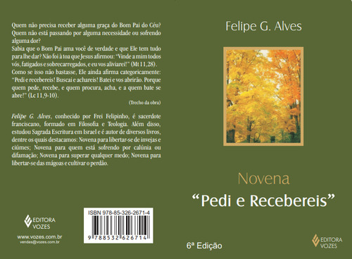 Novena "Pedi e Recebereis", de Alves, Felipe G.. Editorial Editora Vozes Ltda. em português, 2014